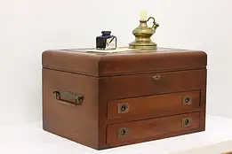 Traditional Antique Mahogany Silverware or Jewelry Chest #50951