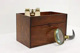 Farmhouse Antique Oak Jewelry Chest, Keepsake Box #55580