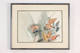 Autumn Leaves Vintage Original Watercolor, Hayter 14.5" #55478