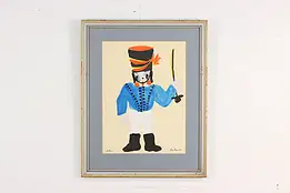 Drum Major Vintage Original Watercolor Painting Fernches 23" #55480