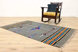 Chimayo Design Southwest Vintage Woven Wool Blanket, Bird #53020