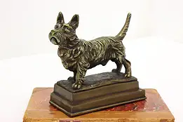 Scottish Terrier Dog Statue Vintage Bronze Finish Sculpture #55631