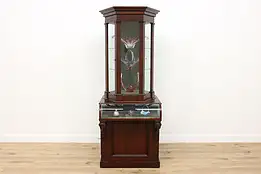 Victorian Antique Mahogany & Glass Museum Jewelry Showcase #48881
