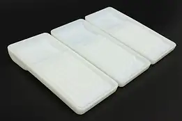 Set of 3 Antique Milk Glass Dental Artist Trays, Two Rivers #53453