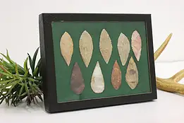 Set of 9 Antique African Stone Points, Spear or Arrowheads #44782