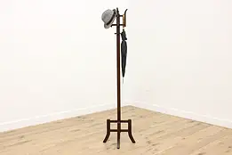 Arts & Crafts Mission Oak Antique Coat & Hat Tree Hall Stand #55835