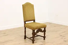 Tudor Design Antique Carved Oak Desk or Side Chair #56230