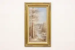 Snowy River Vintage Original Oil Painting Antonio 30.5" #56267