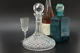 Blown & Cut Glass Ship Decanter Fitted Stopper #56357