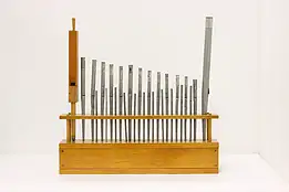 Maple Vintage Portative Wind Pipe Organ w/ Pipes #55999
