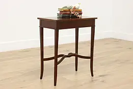 Mahogany & Marquetry Chairside Tea Table, Councill #56435