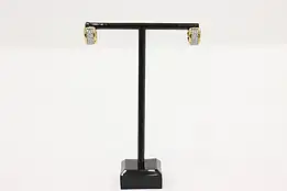 Sterling Silver CZ Pave Huggie Earrings #56654