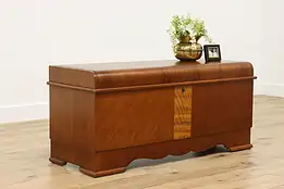 Art Deco Vintage Waterfall Cedar Blanket Chest or Trunk Lane #50897