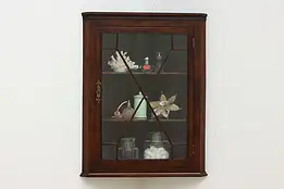 Georgian Antique 1820s Pine Kitchen or Bath Corner Cabinet #56410
