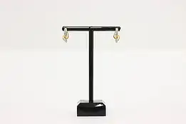 14k Two-Tone White Gold & Diamond Knot Earrings #56635