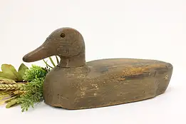 Farmhouse Vintage Carved & Painted Duck Decoy Sculpture #54690