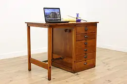 Industrial Vintage Drafting Desk, Wine Table, Kitchen Island #55058