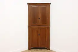 Farmhouse Antique Kitchen Corner Cupboard or Pantry Cabinet #55018