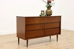 Midcentury Modern Vintage Walnut 60s Dresser or Chest, Ward #54600