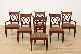 Set of 6 Traditional Carved Cherry Dining Chairs, Harden #56276