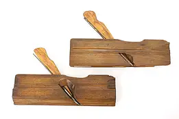 Pair Antique Farmhouse Carpenter Woodworker Molding Planes #44424