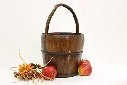Farmhouse Antique Chinese Elm Pail or Bucket, Planter #56060