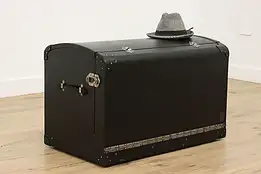 Art Deco Antique Oilcloth & Leather Automobile Trunk, Taylor #53370