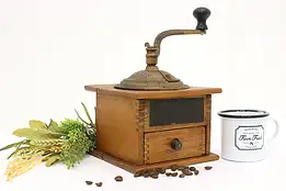 Farmhouse Antique Ash & Iron Coffee Mill Grinder, Imperial #55655