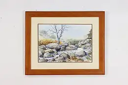 Woodland Stream Original Watercolor Painting Brentrenia 21" #55664