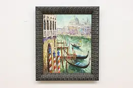 Venice Gondolas Vintage Original Oil Painting Torrens 30" #55192