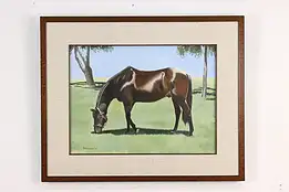 Race Horse Vintage Original Acrylic Painting Hannaman 27.5 #55481