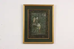 Indian Royal Women Vintage Original Watercolor Painting 16" #55502