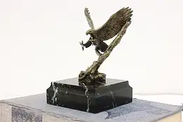 Flying Eagle Vintage Bronze Sculpture on Marble Base, Shoop #53210