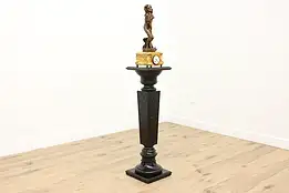 Victorian Antique Carved & Ebonized Cherry Statue Pedestal #55901