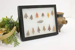 Indigenous Antique Arrowhead Collection in Case #44763