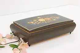 Italian Marquetry Music Jewelry Box, Shadow of Your Smile #54436