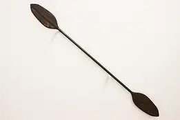 Farmhouse Vintage Carved Pine Kayak or Canoe Double Paddle #55522