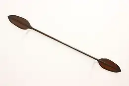 Farmhouse Vintage Carved Pine Kayak or Canoe Double Paddle #55536