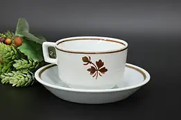 English Antique Tea Leaf Tea Cup & Saucer, Meakin #53933