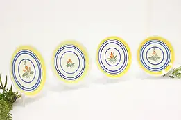 Set of 4 French Vintage Hand Painted Dessert Plates Quimper #51413
