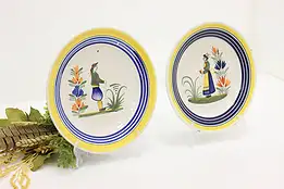 Pair of French Vintage Hand Painted Appetizer Plates Quimper #51399