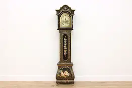 Portuguese Vintage Painted Grandmother Clock Reguladora #54822