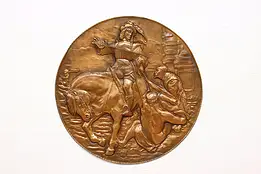 Embossed Copper Vintage Saint Martin & Beggar Plaque, Louis #56676