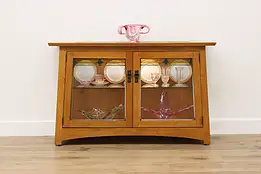 Arts & Crafts Mission Oak Vintage Lit Display & TV Console #56786