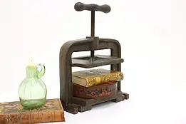 Victorian Antique Iron & Pine Bookbinder Book Press #55579