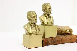 Pair Vintage President Lincoln Library Office Bookends PMC #55943