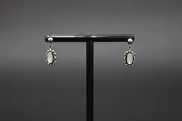 Pair of Sterling Silver & Opal Heart Earrings #56981