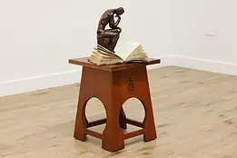 Arts & Crafts Cherry End or Side Table Roycroft Orb Stickley #56784