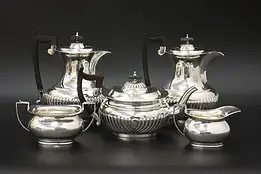 Georgian Antique 5 Pc Silverplate Tea & Coffee Set Daniel #57149
