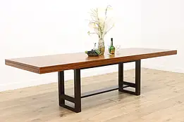 Midcentury Modern Vintage Rosewood Dining Table Opens 9' #56152